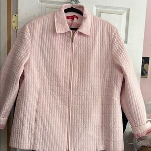 Women's AK Anne Klein Pink Quilted Jacket